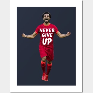 Mo Salah Never Give Up Posters and Art